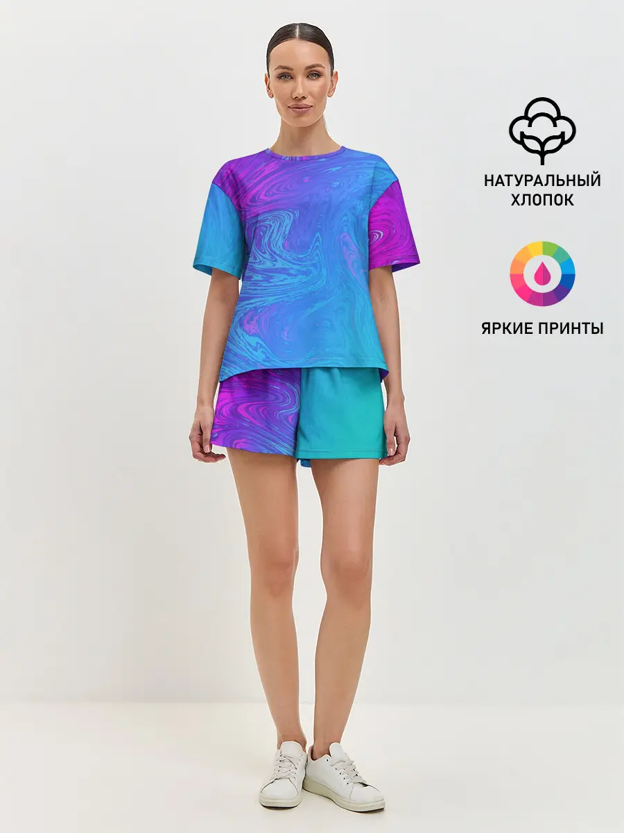 Женская пижама с шортами / BACKGROUND IN NEON