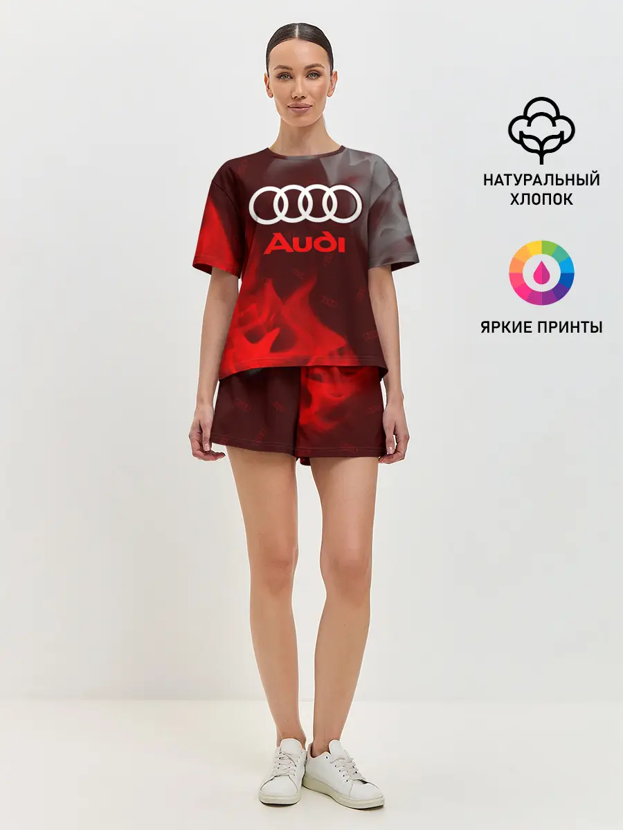Женская пижама с шортами / AUDI / АУДИ