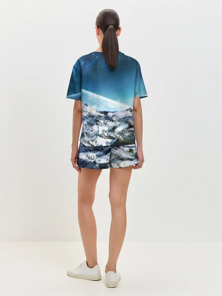 Женская пижама с шортами / Космос