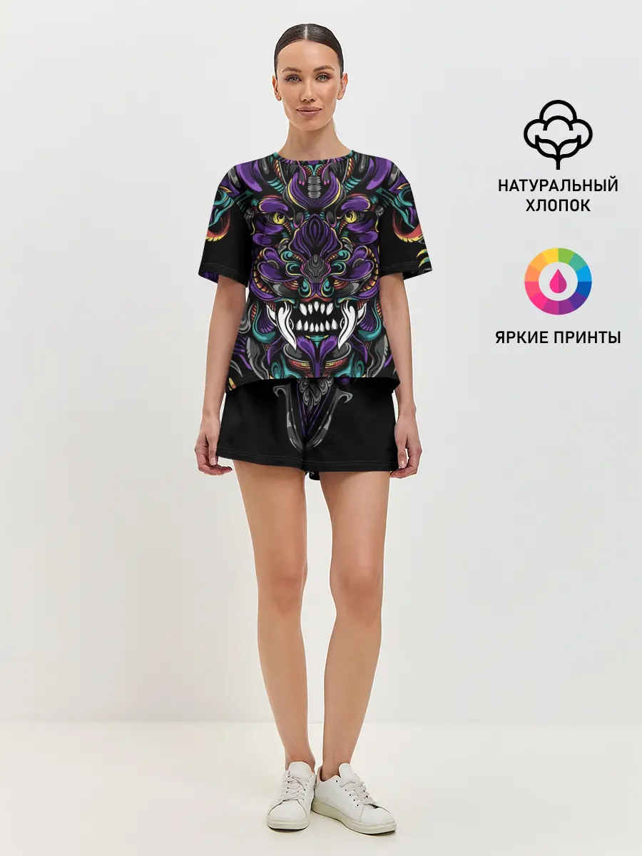 Женская пижама с шортами / Царь Зверей