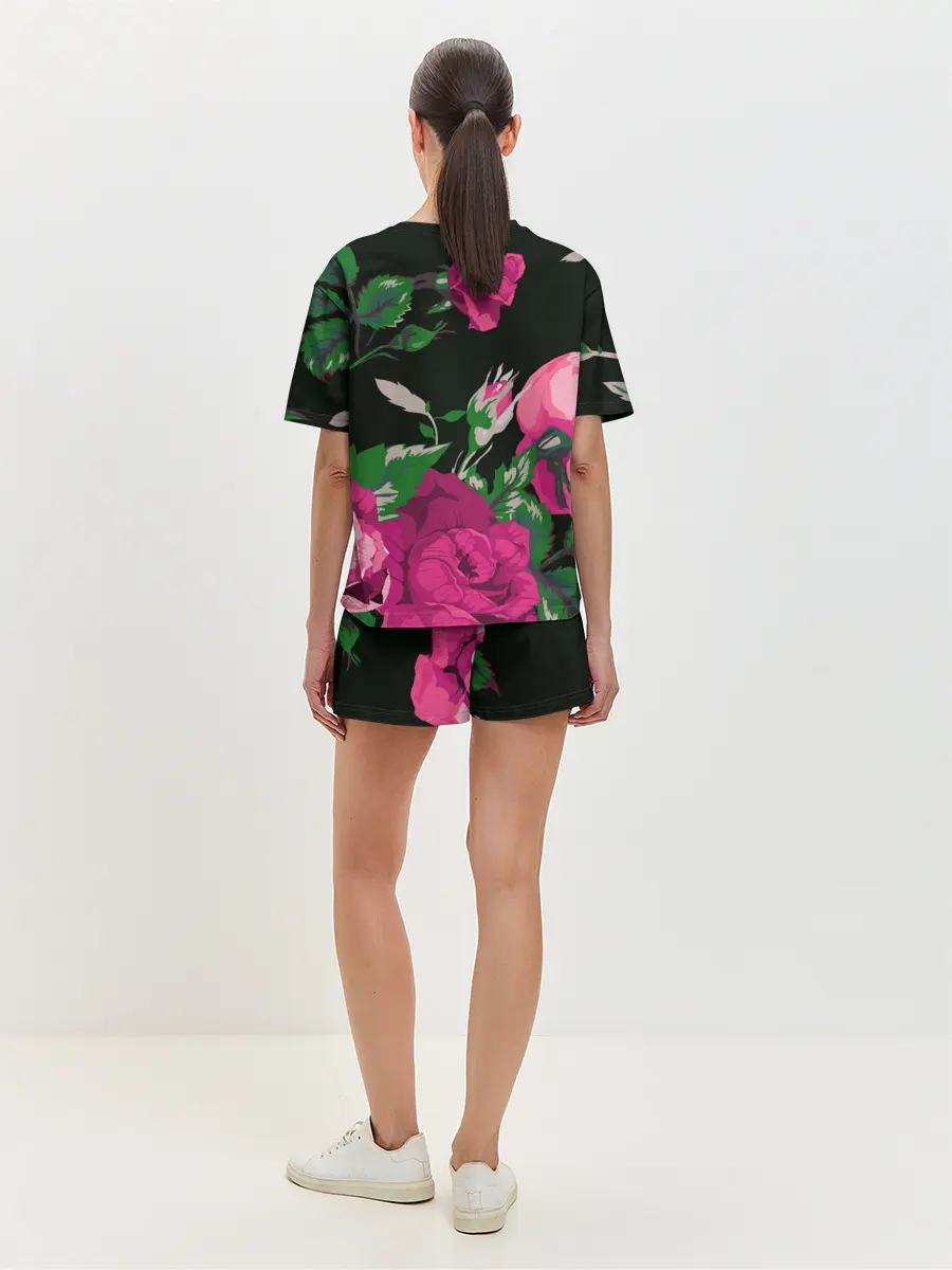 Женская пижама с шортами / Розы