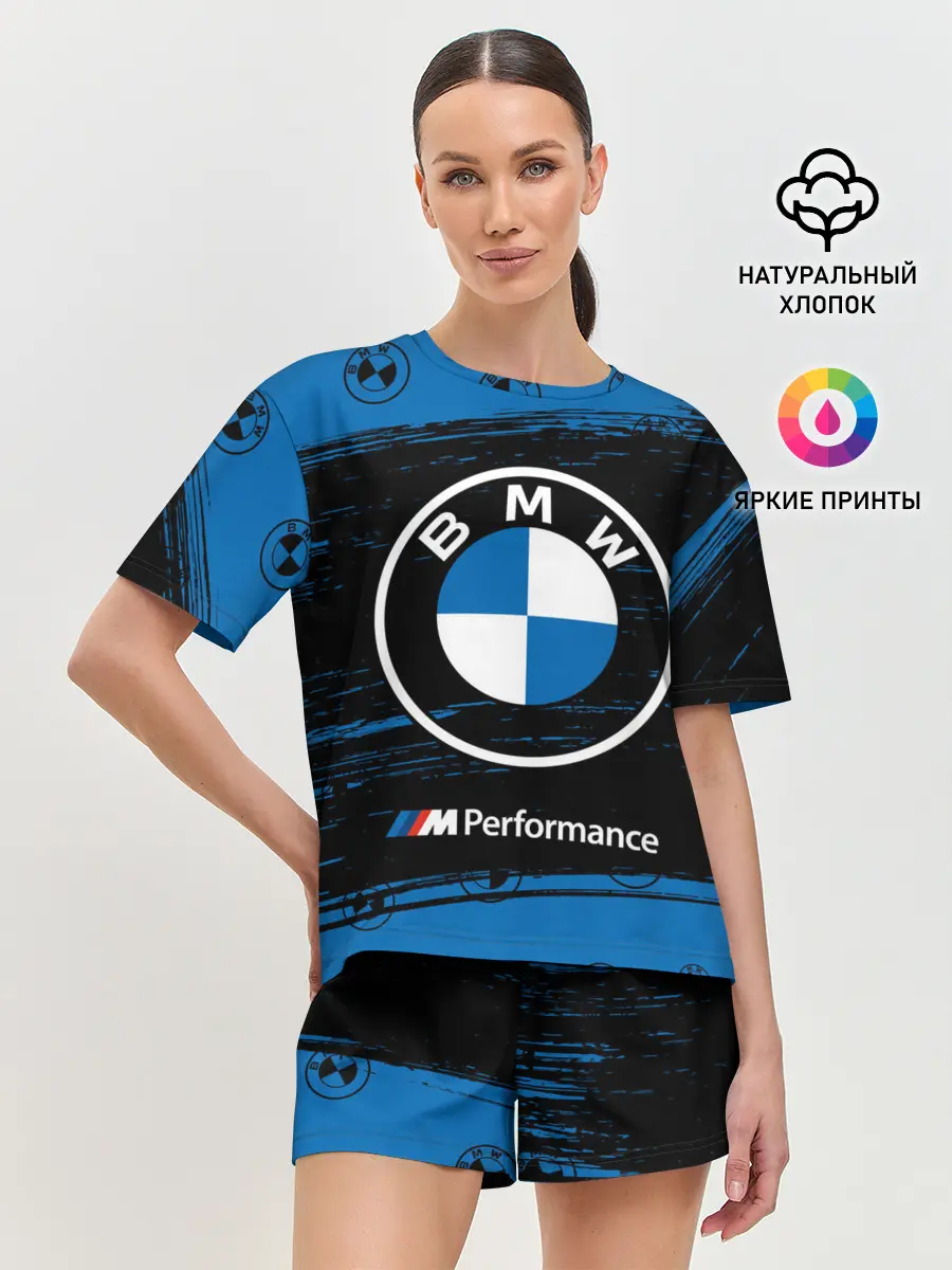 Женская пижама с шортами / BMW / БМВ