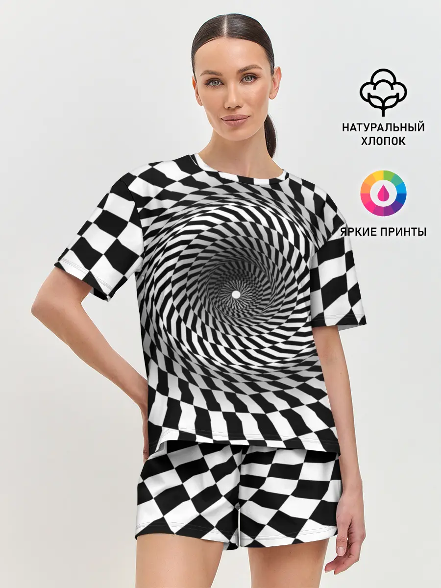 Женская пижама с шортами / иллюзия