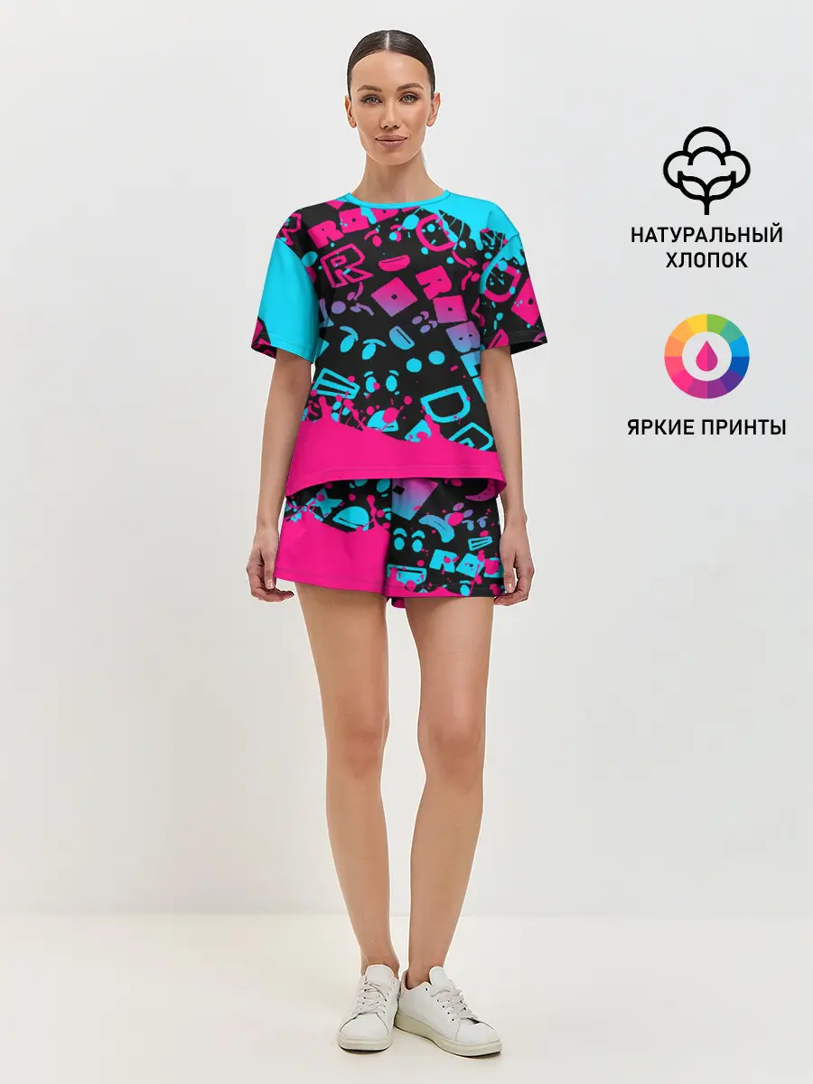 Женская пижама с шортами / Roblox