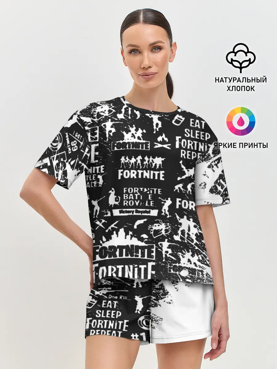 Женская пижама с шортами / Fortnite.