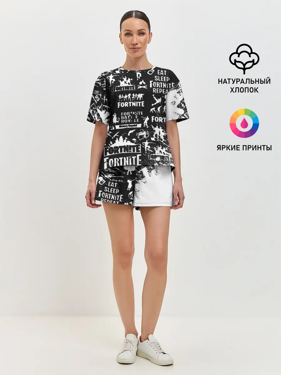 Женская пижама с шортами / Fortnite.