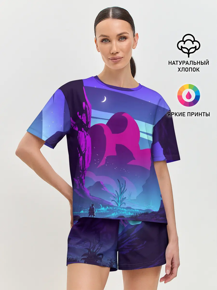 Женская пижама с шортами / Фентези