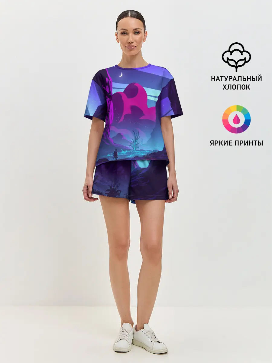 Женская пижама с шортами / Фентези