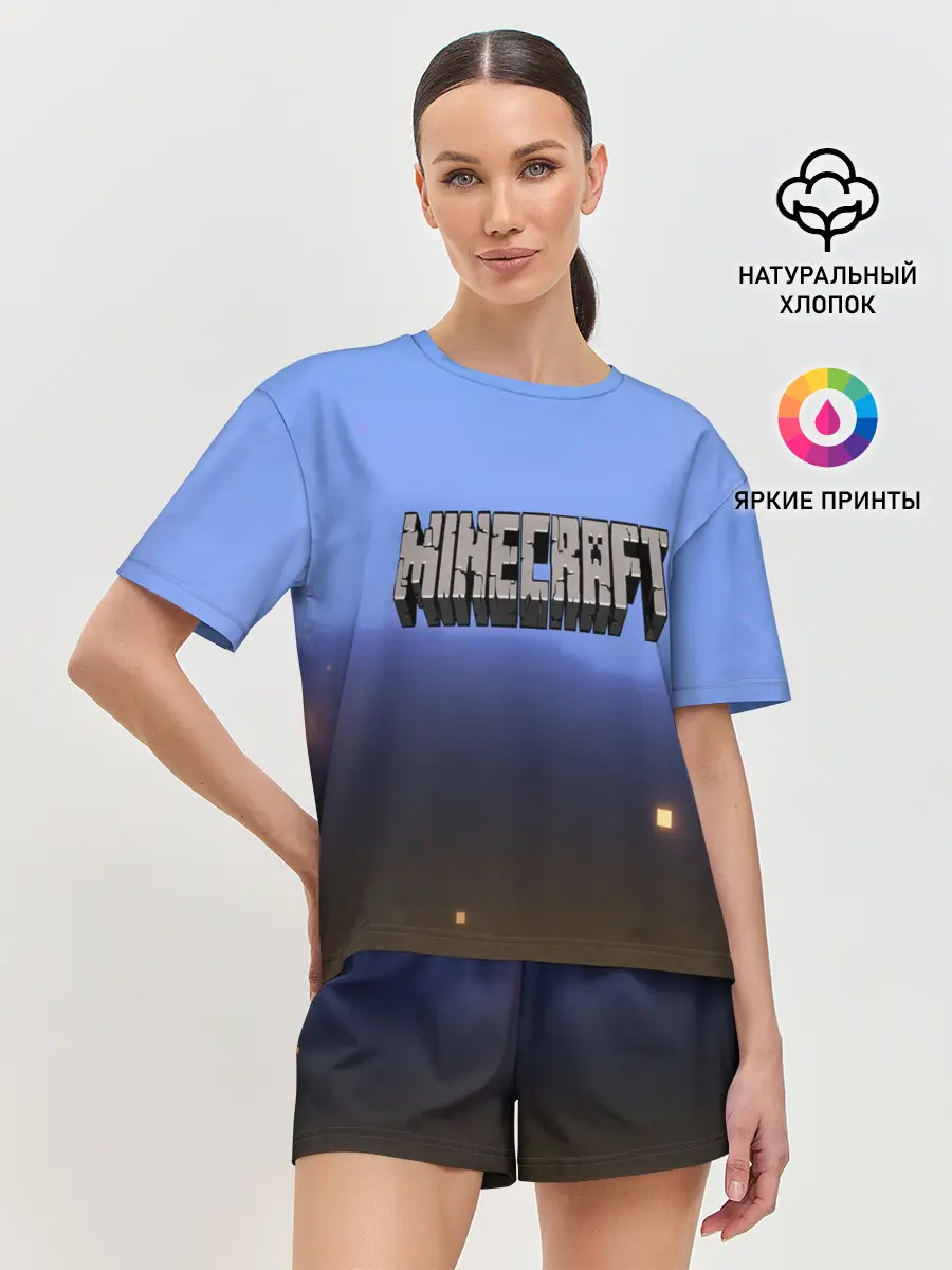 Женская пижама с шортами / minecraft