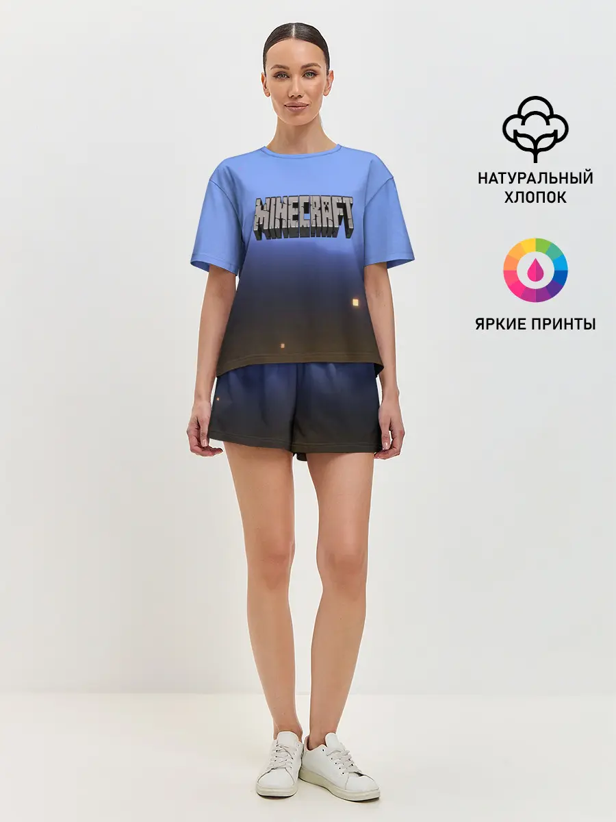 Женская пижама с шортами / minecraft