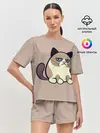 Женская пижама с шортами / Великий Grumpy Cat