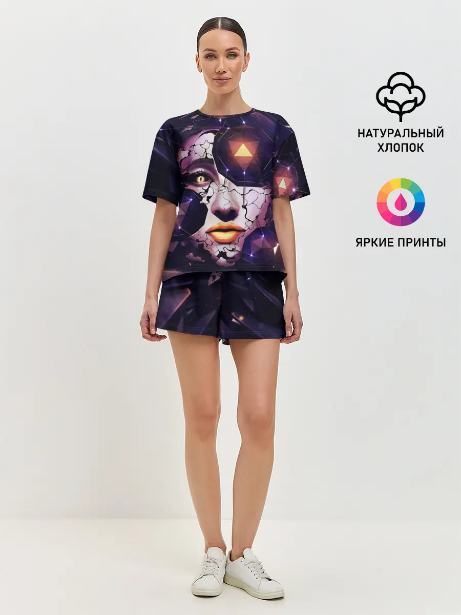 Женская пижама с шортами / Лицо