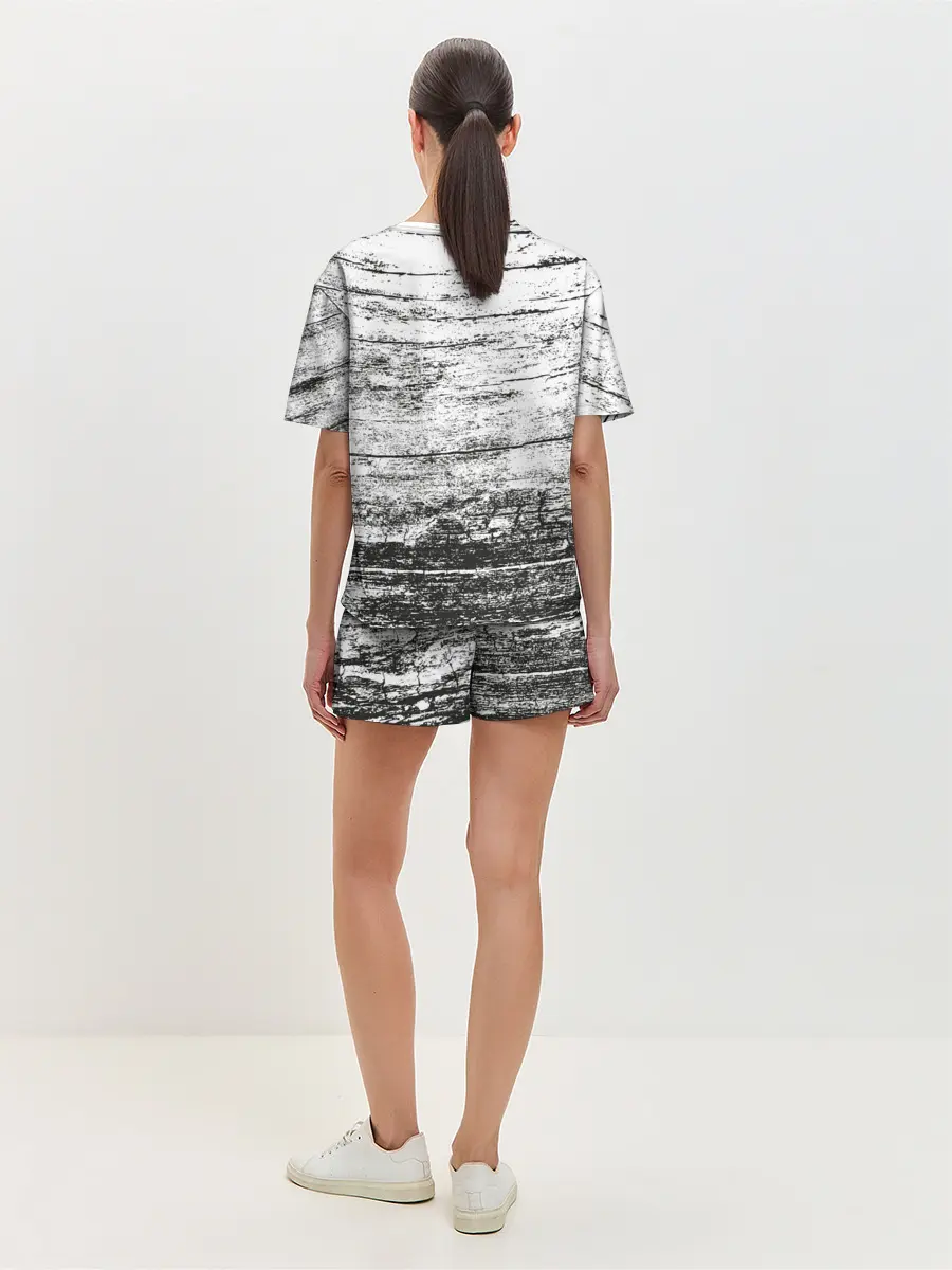 Женская пижама с шортами / Деревянный