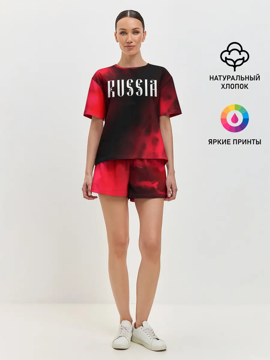 Женская пижама с шортами / RUSSIA / РОССИЯ