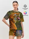 Женская пижама с шортами / Тигр 3D