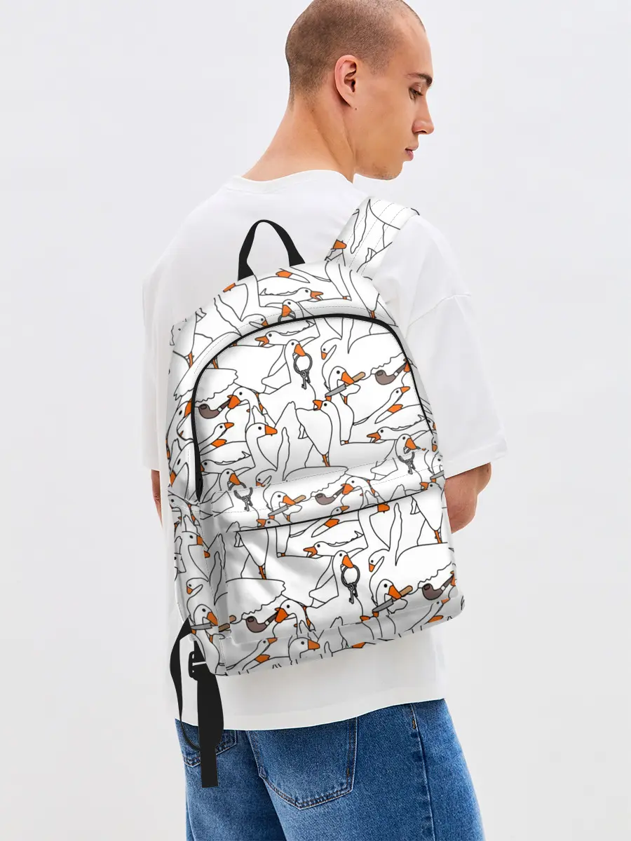 Рюкзак джинсовый / Злой гусь