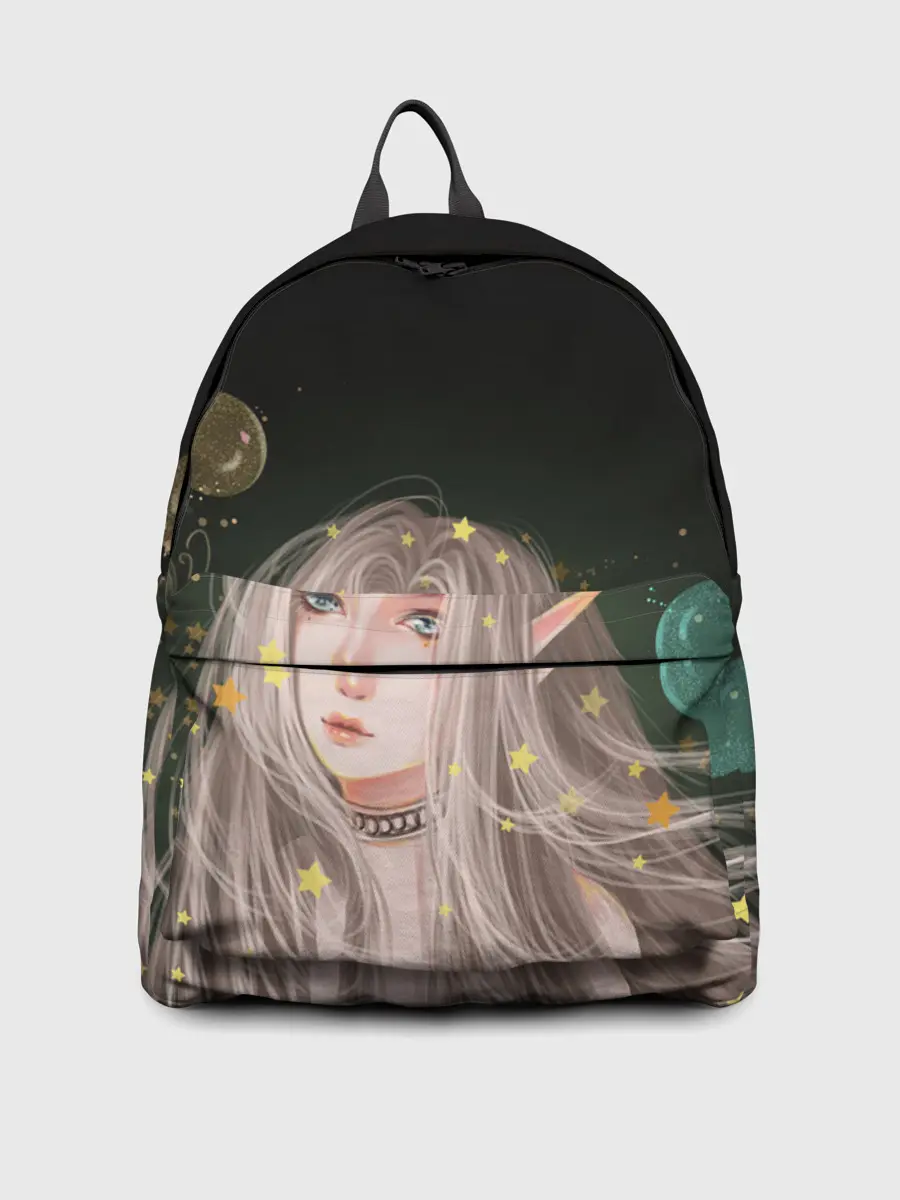 Рюкзак джинсовый / Эльфийка и звезды