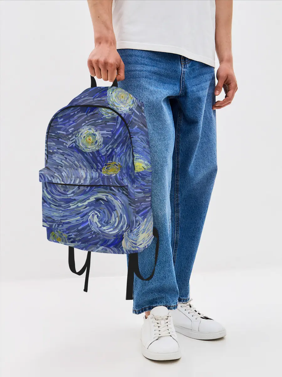 Рюкзак джинсовый / Полотно ван Гога