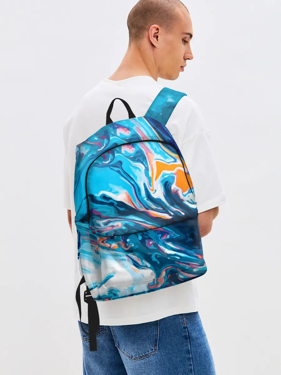 Рюкзак джинсовый / Волны красок