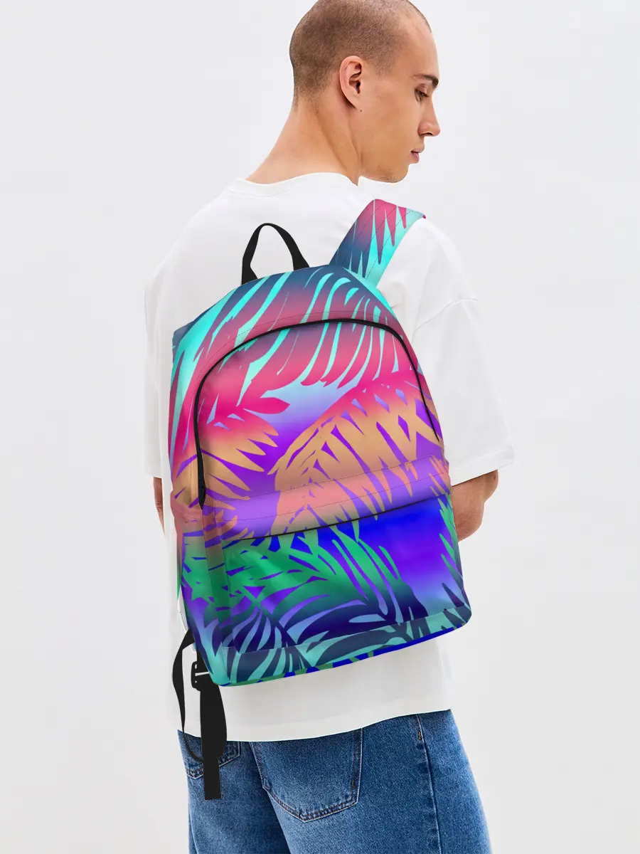 Рюкзак джинсовый / НЕОНОВЫЕ ПАЛЬМЫ