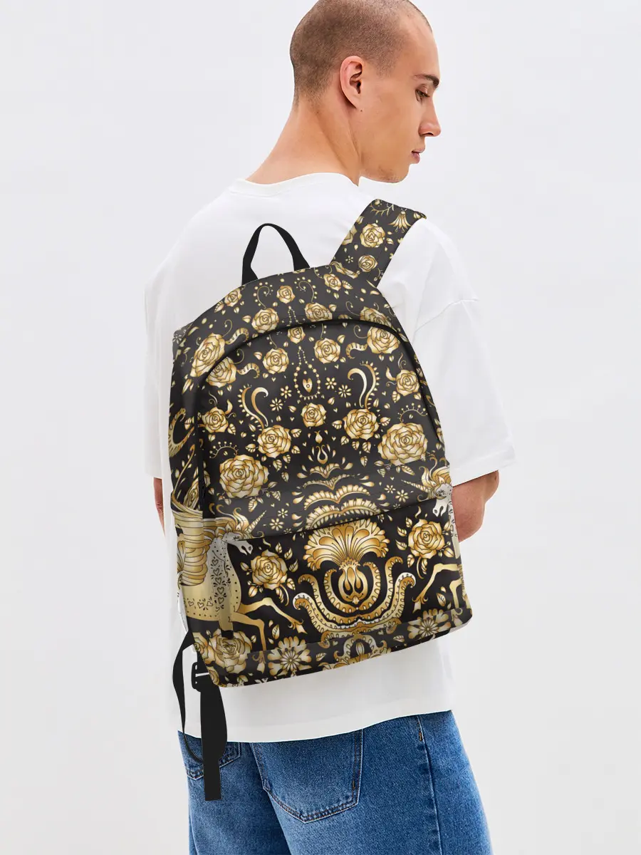 Рюкзак джинсовый / Gold & Black