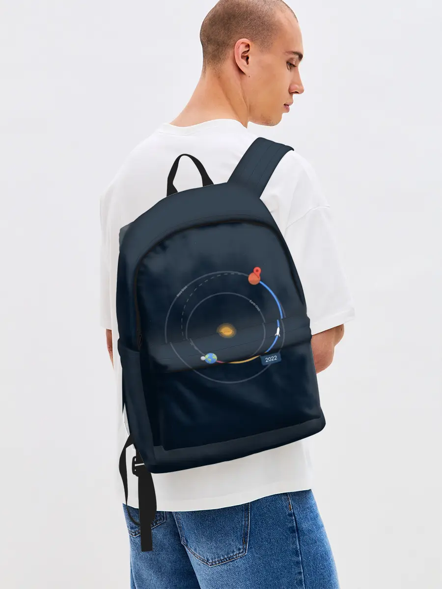 Рюкзак джинсовый / Земля - Марс