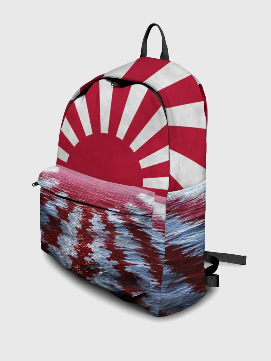 Рюкзак джинсовый / Флаг Восходящего Солнца