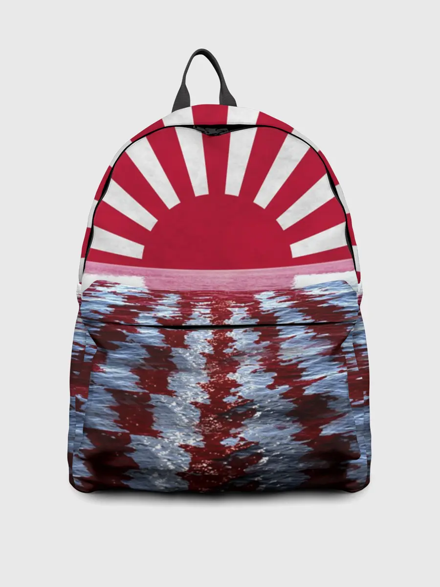 Рюкзак джинсовый / Флаг Восходящего Солнца