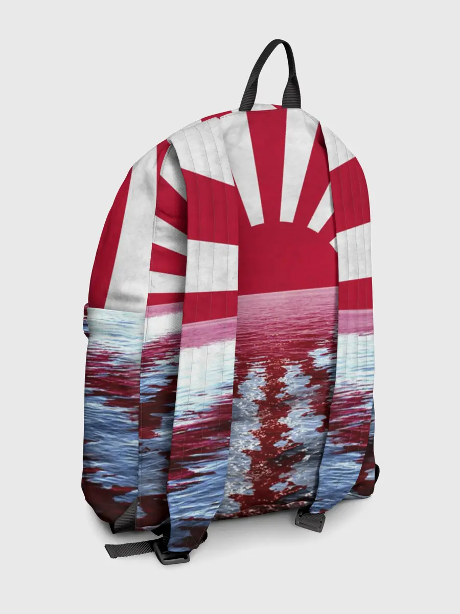 Рюкзак джинсовый / Флаг Восходящего Солнца