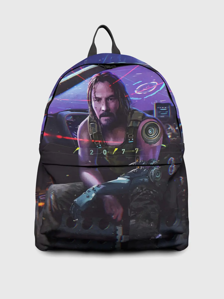 Рюкзак джинсовый / CYBERPUNK 2077 - КИАНУ