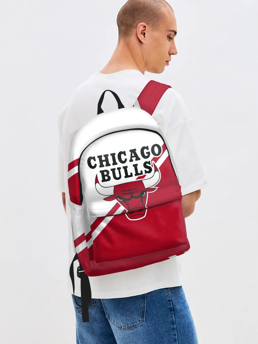 Рюкзак джинсовый / Chicago Bulls Red-White
