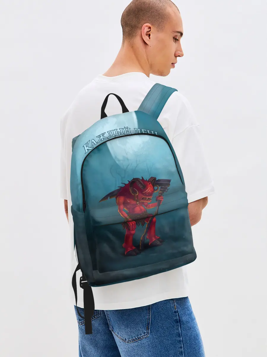 Рюкзак джинсовый / Сэр Троглодит - Демон, болото