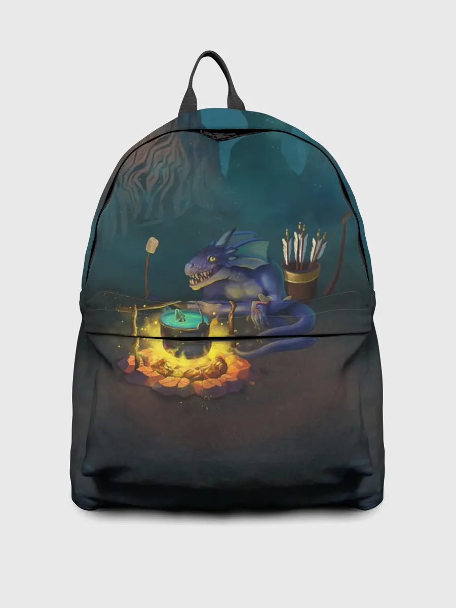 Рюкзак джинсовый / Сэр Троглодит - Ящер