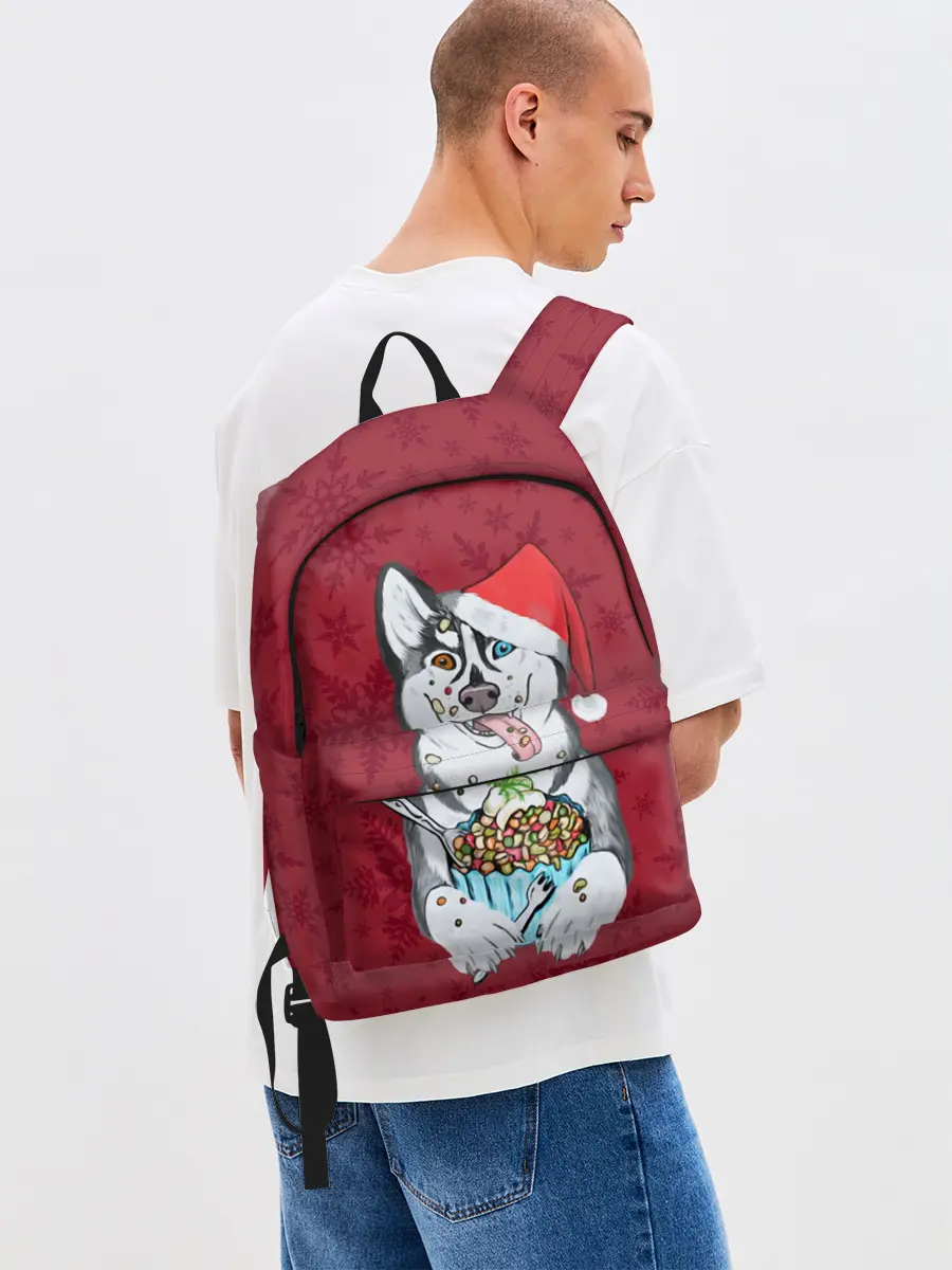 Рюкзак джинсовый / Christmas Husky