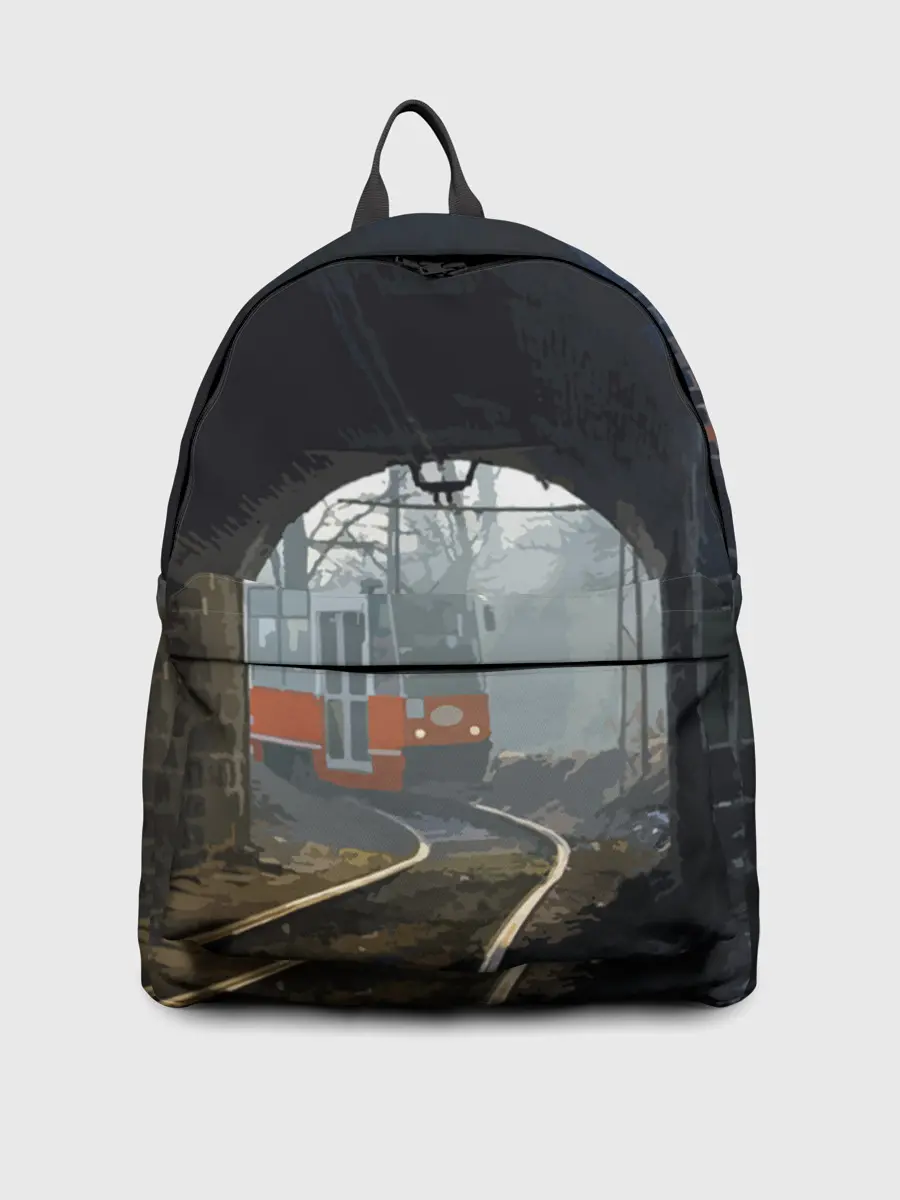 Рюкзак джинсовый / Трамвай