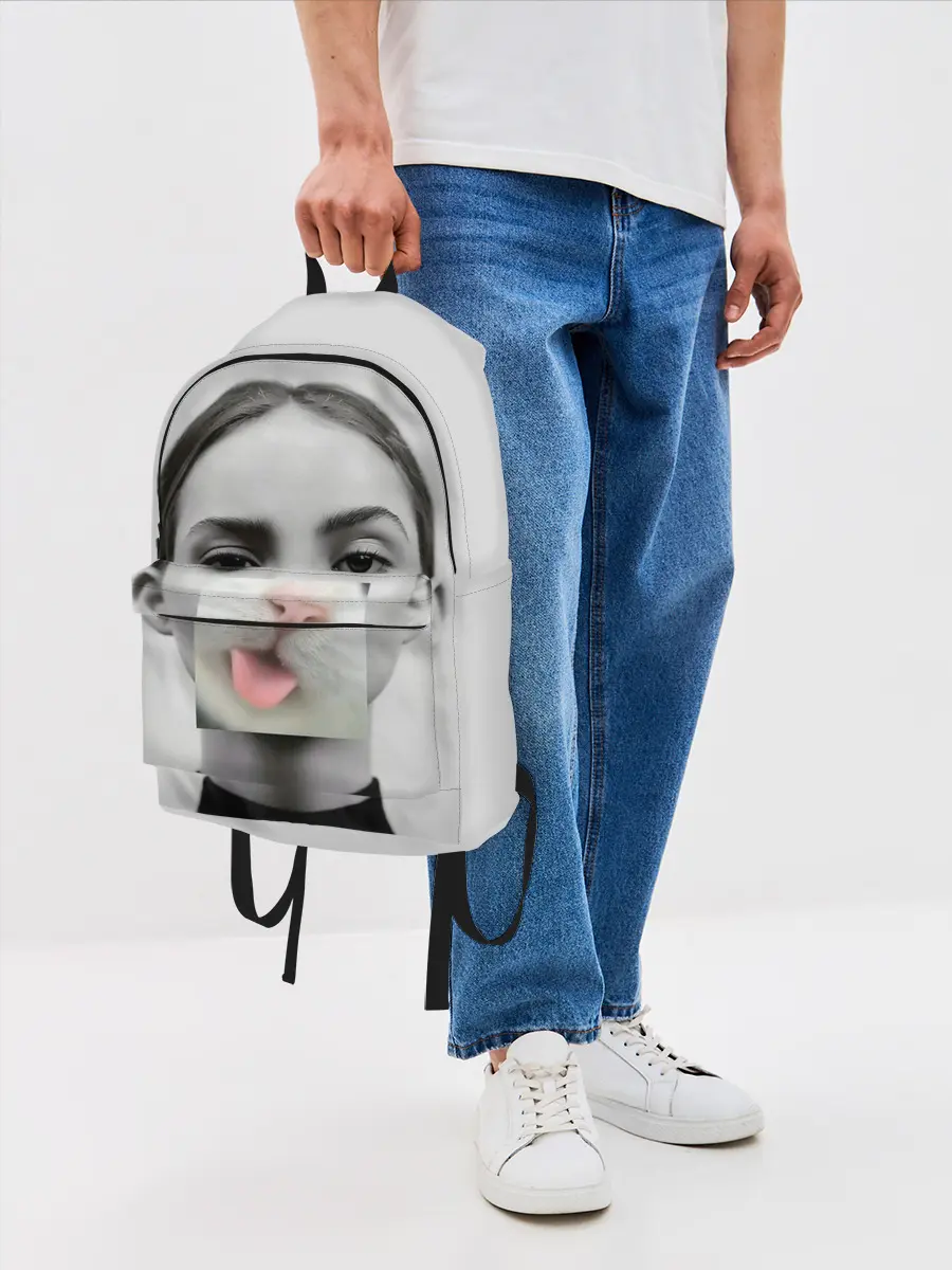Рюкзак джинсовый / kitty face