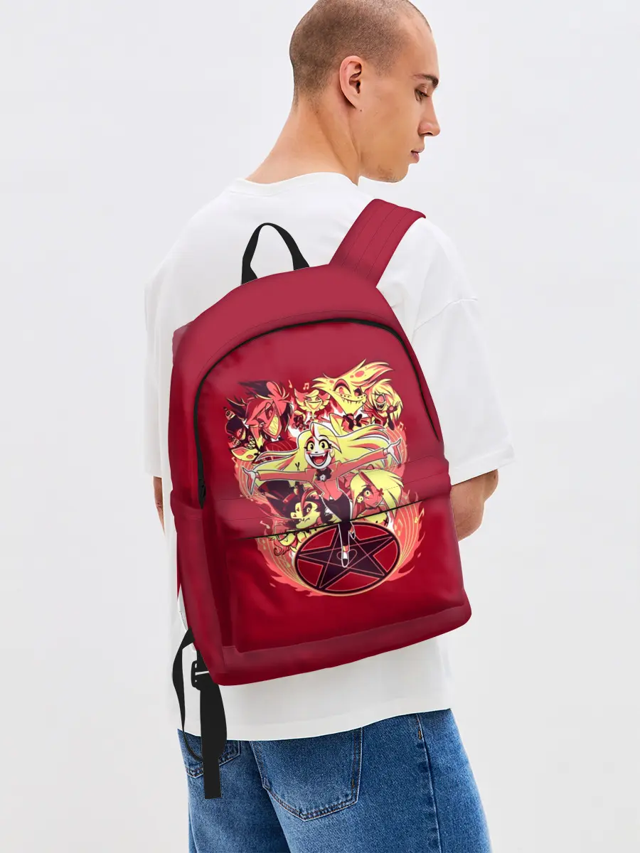 Рюкзак джинсовый / Hazbin Hotel