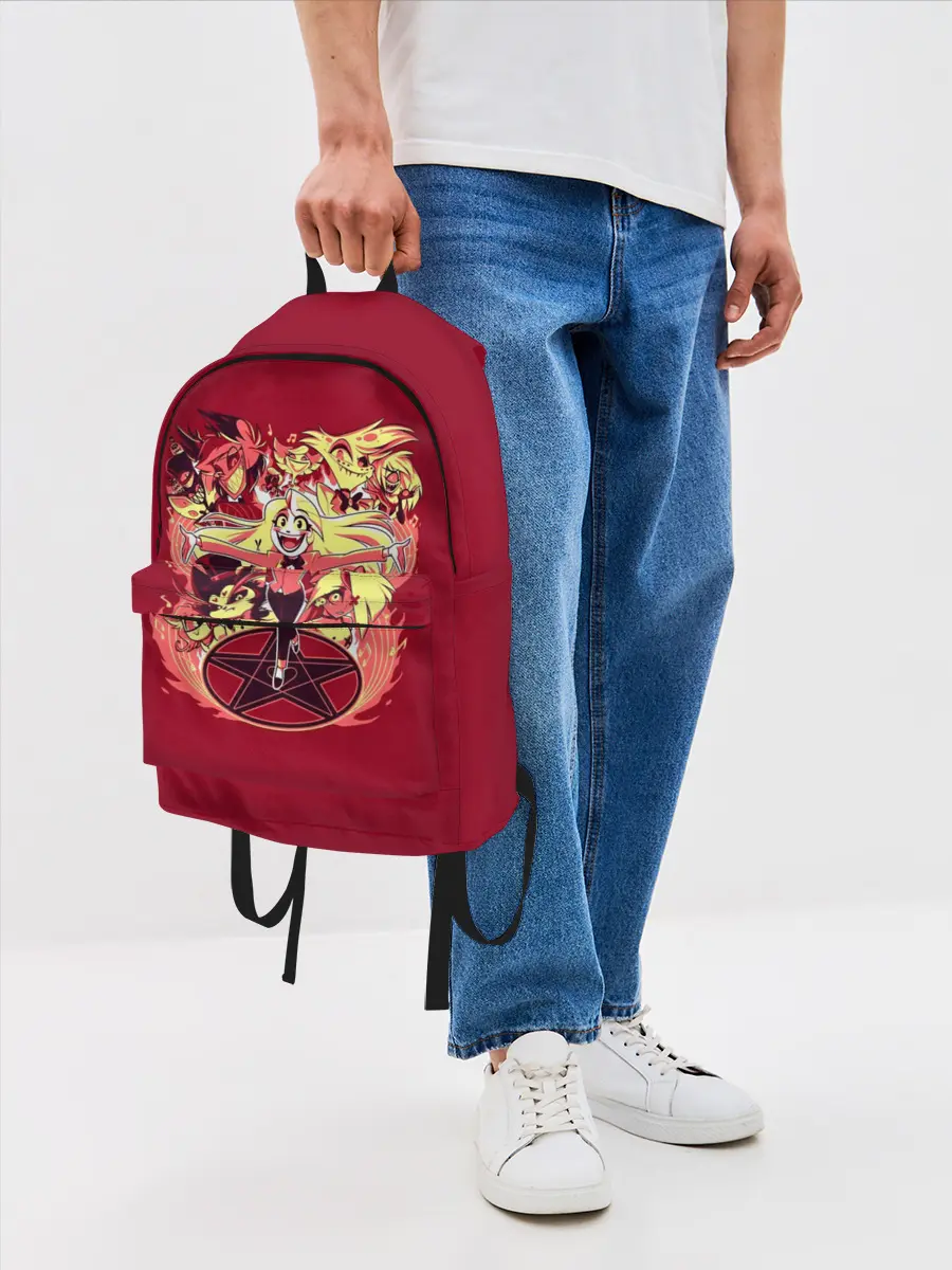 Рюкзак джинсовый / Hazbin Hotel