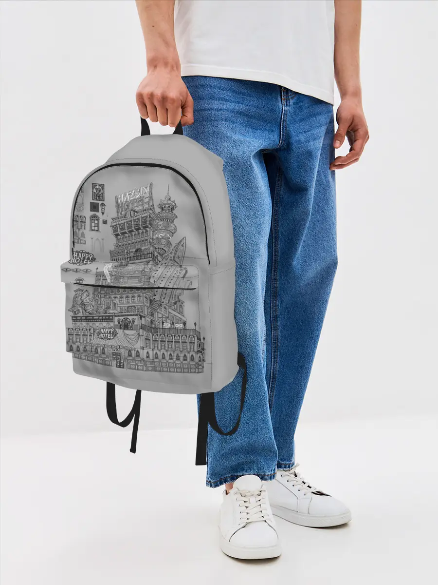Рюкзак джинсовый / Hazbin Hotel