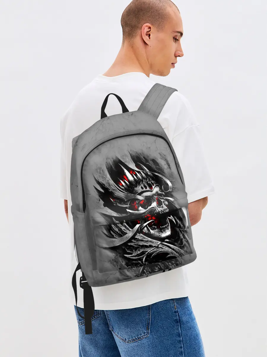 Рюкзак джинсовый / Skull through metal