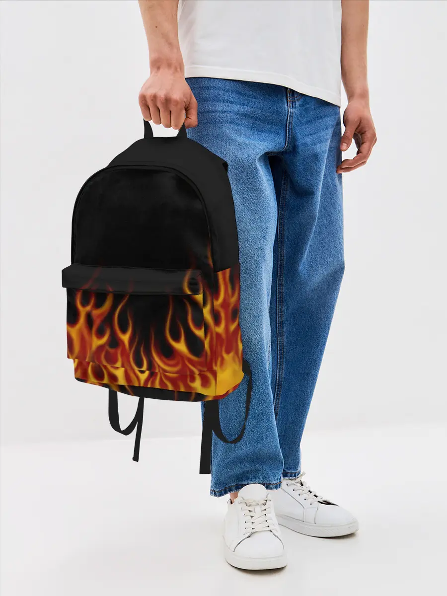 Рюкзак джинсовый / Пламя Old School
