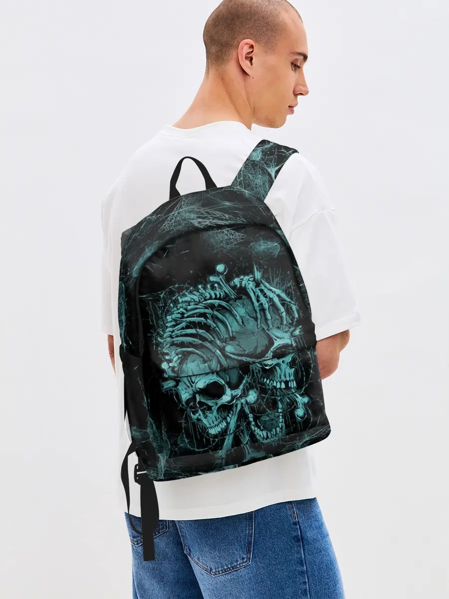 Рюкзак джинсовый / two skulls