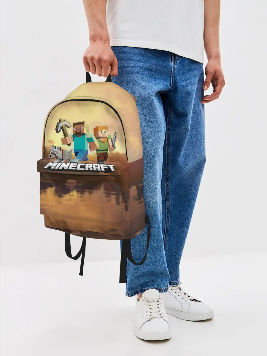 Рюкзак джинсовый / Minecraft / Майнкрафт