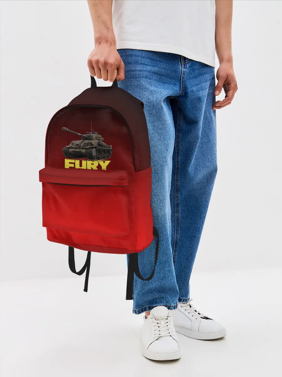 Рюкзак джинсовый / Танк ЯРОСТЬ