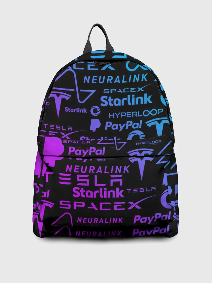 Рюкзак джинсовый / ЛОГОТИПЫ ПРОЕКТОВ ИЛОНА МАСКА.