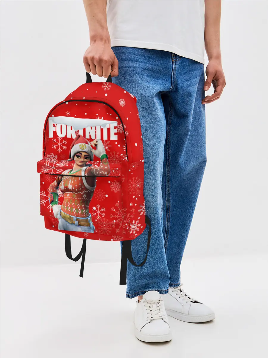 Рюкзак джинсовый / FORTNITE НОВОГОДНИЙ.