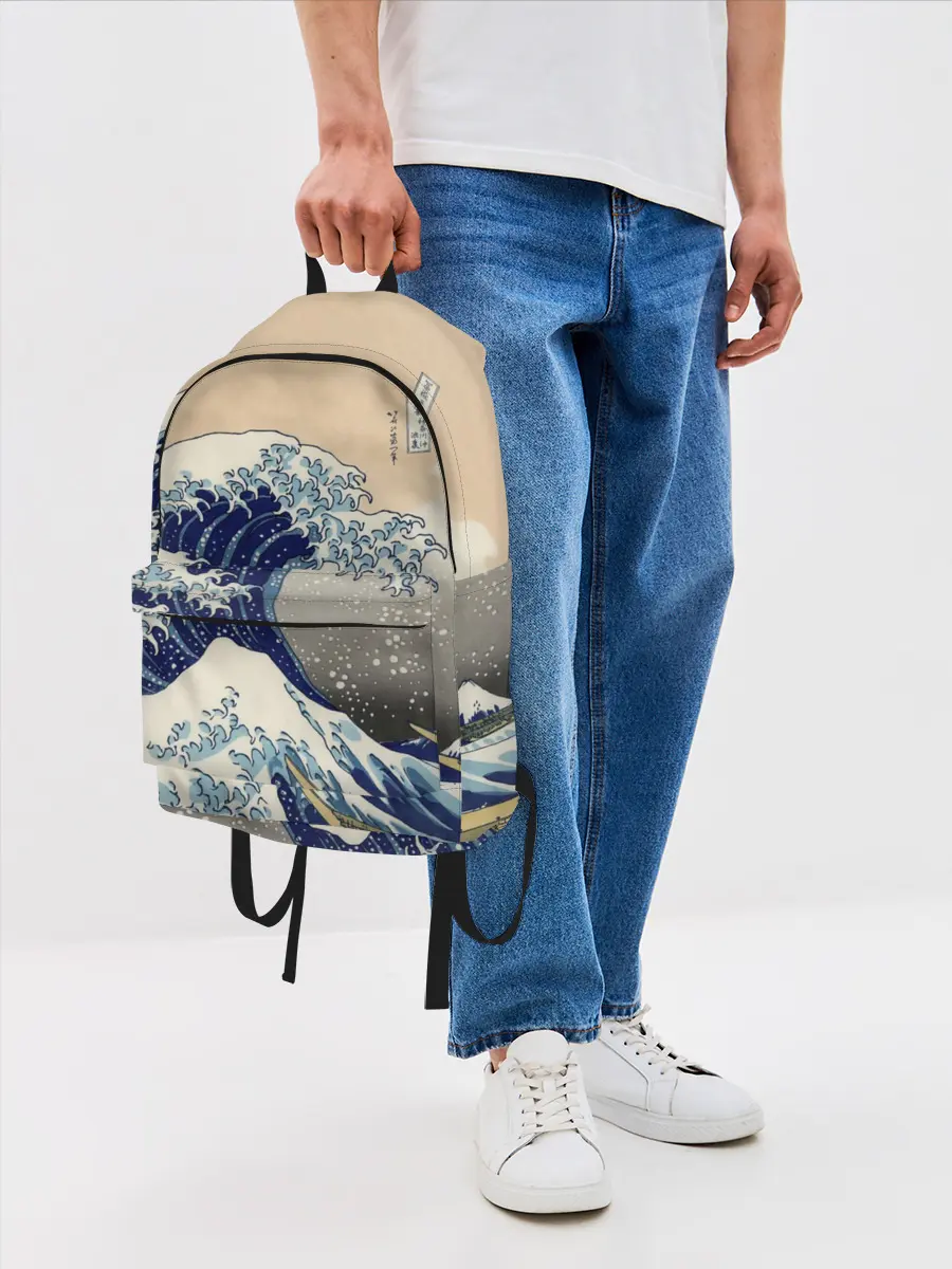 Рюкзак джинсовый / Kanagawa Wave Art