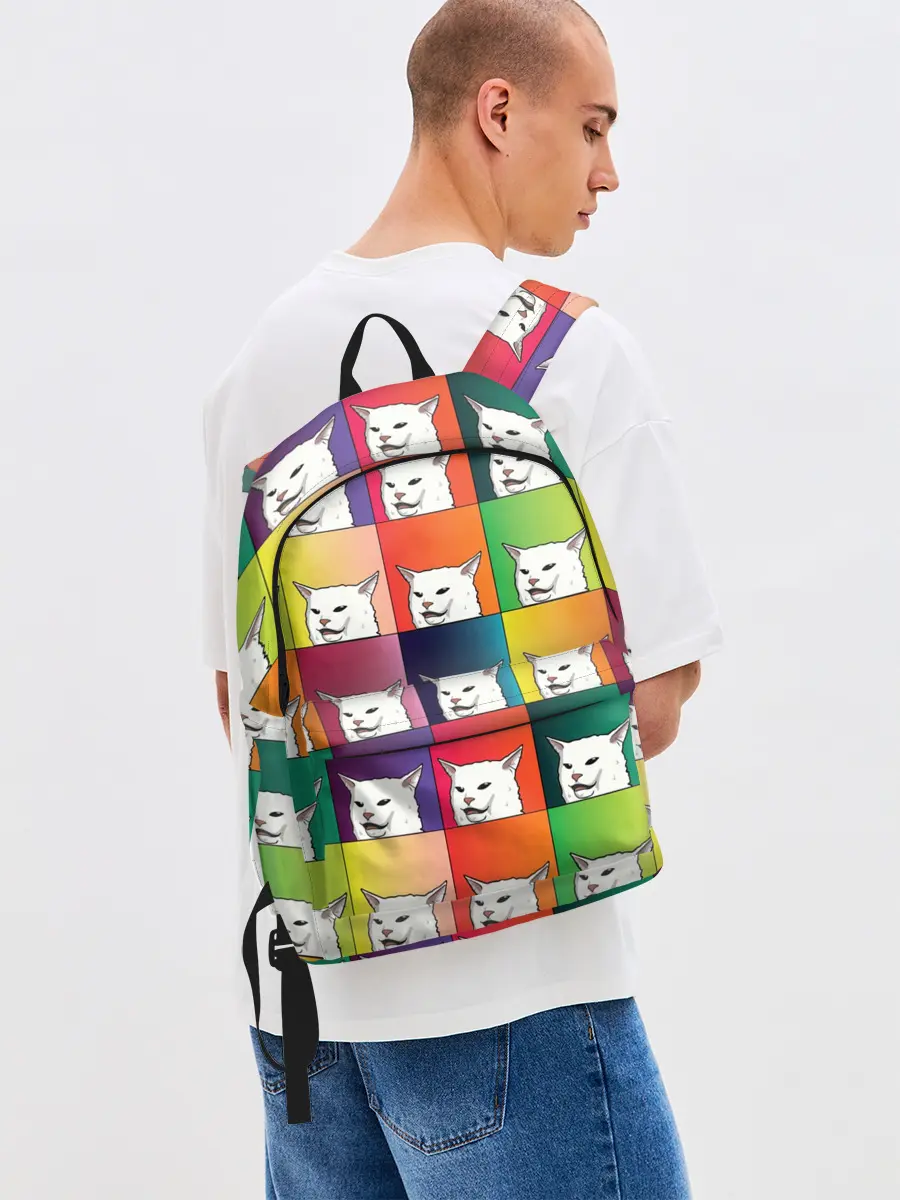 Рюкзак джинсовый / Woman Yelling at Cat