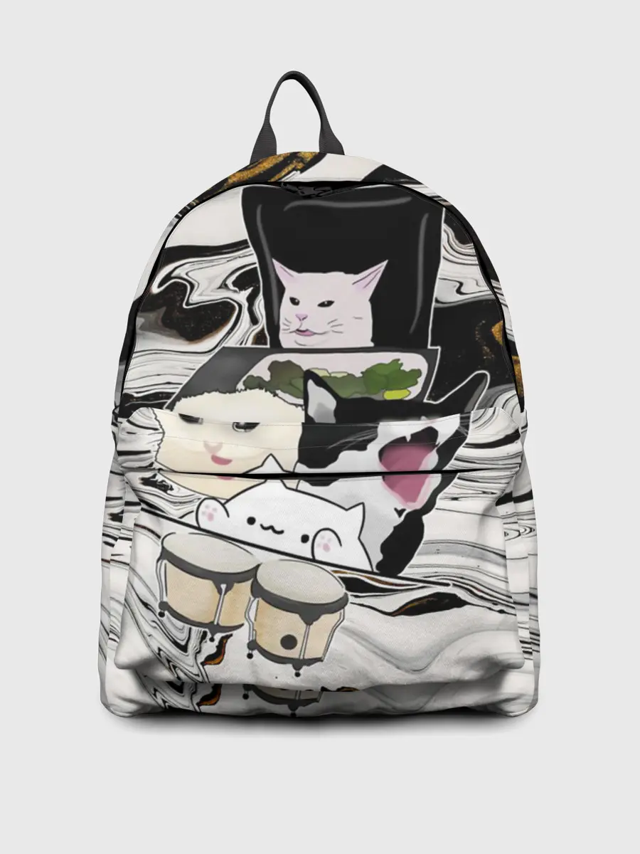 Рюкзак джинсовый / woman yelling at cat