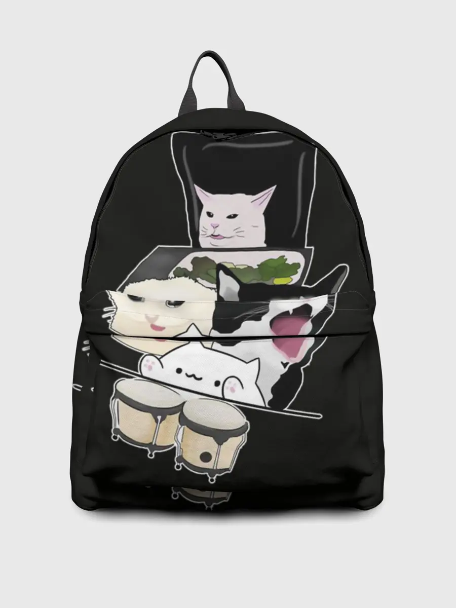 Рюкзак джинсовый / woman yelling at cat